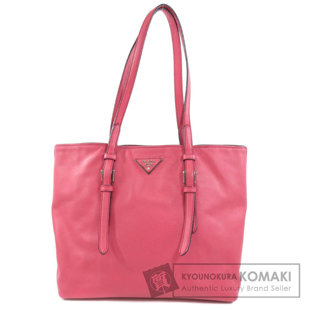 Prada Saffiano Soft Shopping Tote pink leather